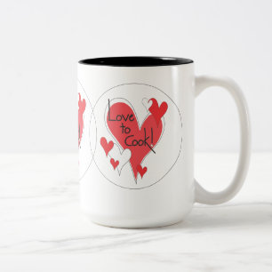 De Café Em Dois Tons Amor a cozinhar! caneca