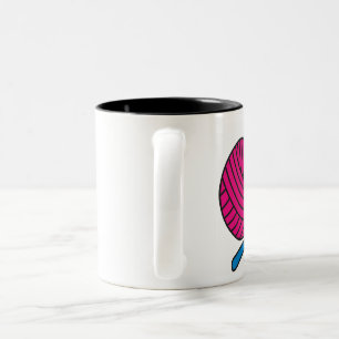 De Café Em Dois Tons Amor do fio - caneca do Crochet