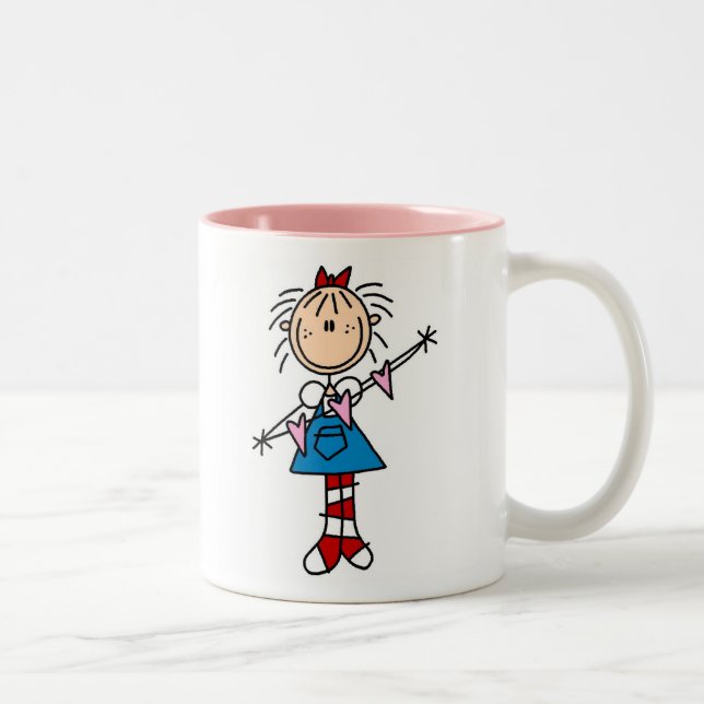 De Café Em Dois Tons Annie com caneca dos corações (Direita)