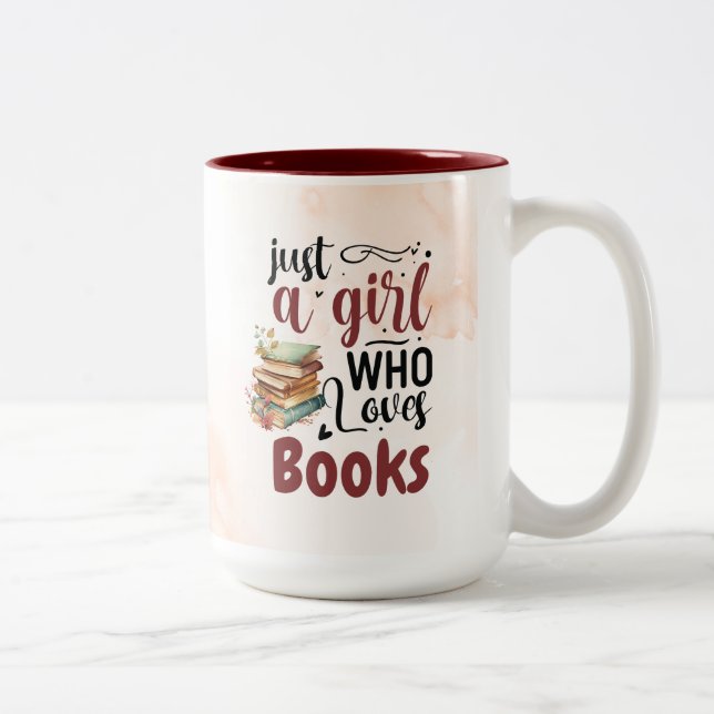 De Café Em Dois Tons Apenas uma garota que ama livros, café, caneca (Direita)