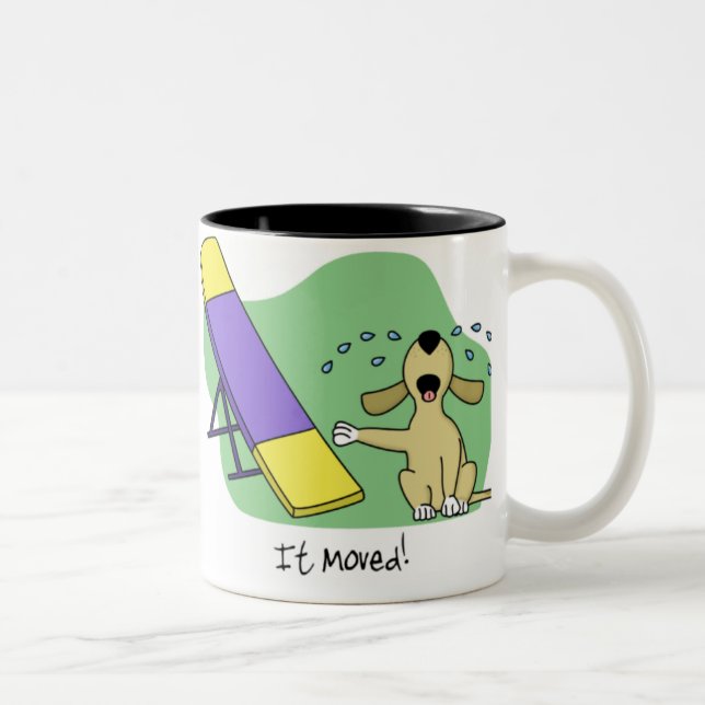 De Café Em Dois Tons Aprendendo a caneca da agilidade do Teeter (Direita)