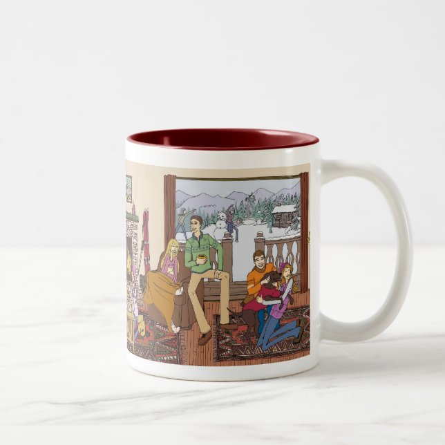 De Café Em Dois Tons Aqueça a caneca da cabine dos desejos (Direita)