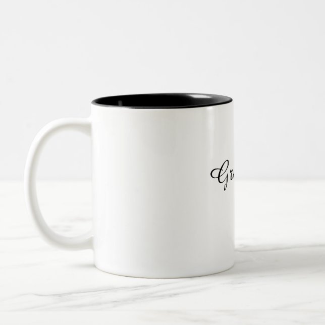 De Café Em Dois Tons Avô Estabelecido caneca personalizada (Esquerda)