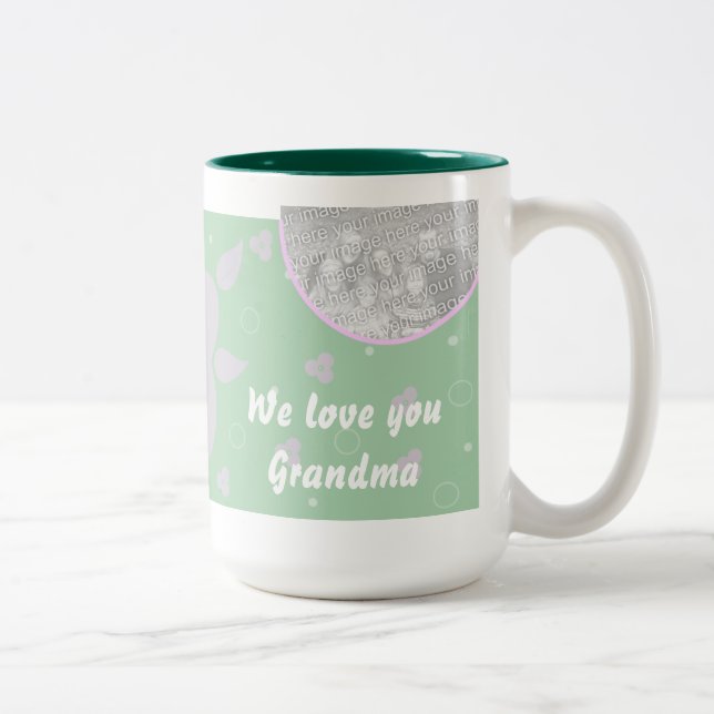 De Café Em Dois Tons Avó personalizada da caneca da foto (Direita)