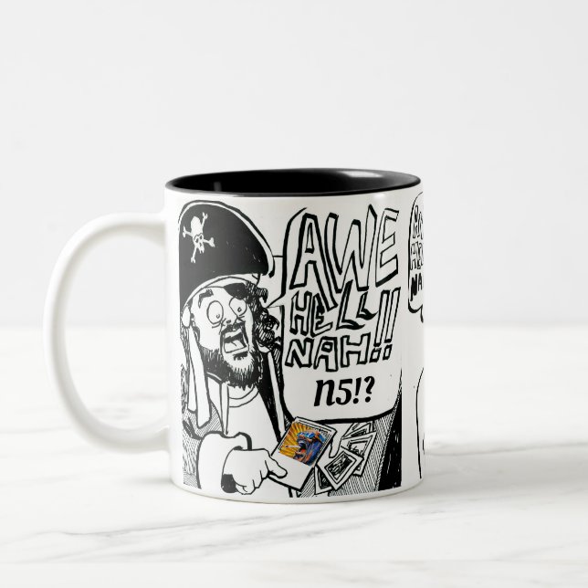 De Café Em Dois Tons Awe Hell Nah! Caneca (Esquerda)