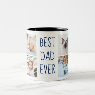 De Café Em Dois Tons Azul Marinho | Melhor Pai do Mundo Caneca Personal