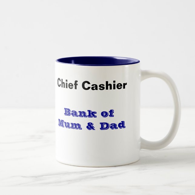 De Café Em Dois Tons Banco da caneca da mãe e do pai - caixa (Direita)