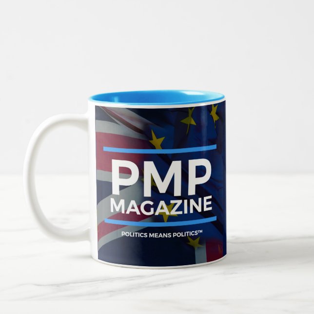 De Café Em Dois Tons Bandeiras novas da caneca UK/EU do compartimento (Esquerda)