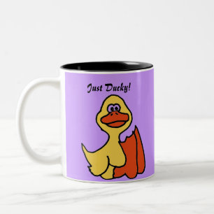 De Café Em Dois Tons BB apenas Ducky! caneca