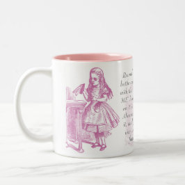 De Café Em Dois Tons Beba-me! Alice no rosa da caneca do país das