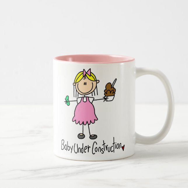 De Café Em Dois Tons Bebê sob a caneca da construção (Direita)