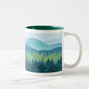 De Café Em Dois Tons Berçário da montanha 11 onças. caneca