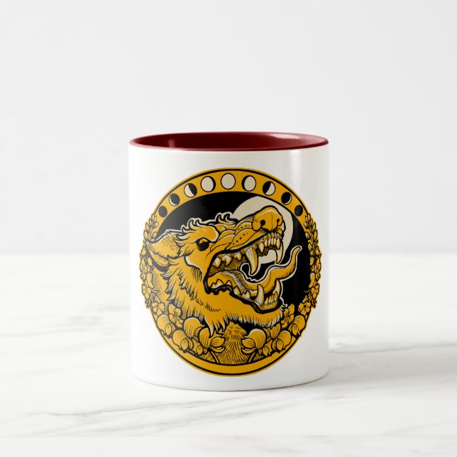 De Café Em Dois Tons Beware amarra a caneca (Centro)