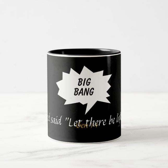 De Café Em Dois Tons Big Bang - caneca preta (Centro)