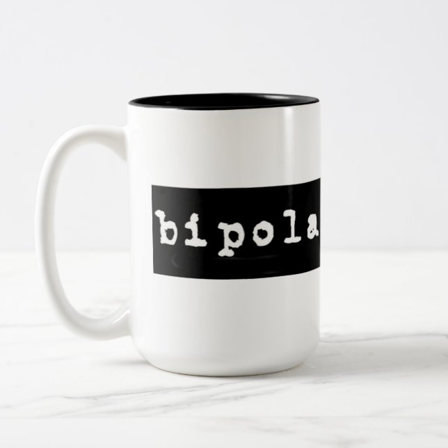 De Café Em Dois Tons bipolarmuseco. caneca (Esquerda)