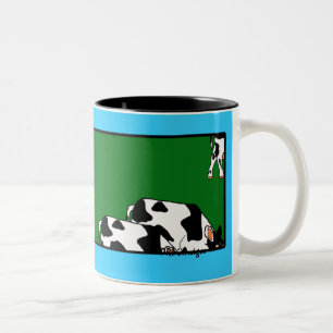 De Café Em Dois Tons BlueSkyCows com caneca dos joaninhas