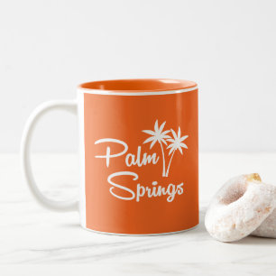 De Café Em Dois Tons Branco alaranjado da caneca moderna do meio sécul