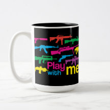 Brinque comigo! caneca - preto-multicolor