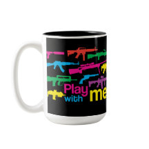 Brinque comigo! caneca - preto-multicolor