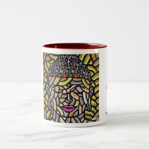 De Café Em Dois Tons Buddha na caneca 1 da paz