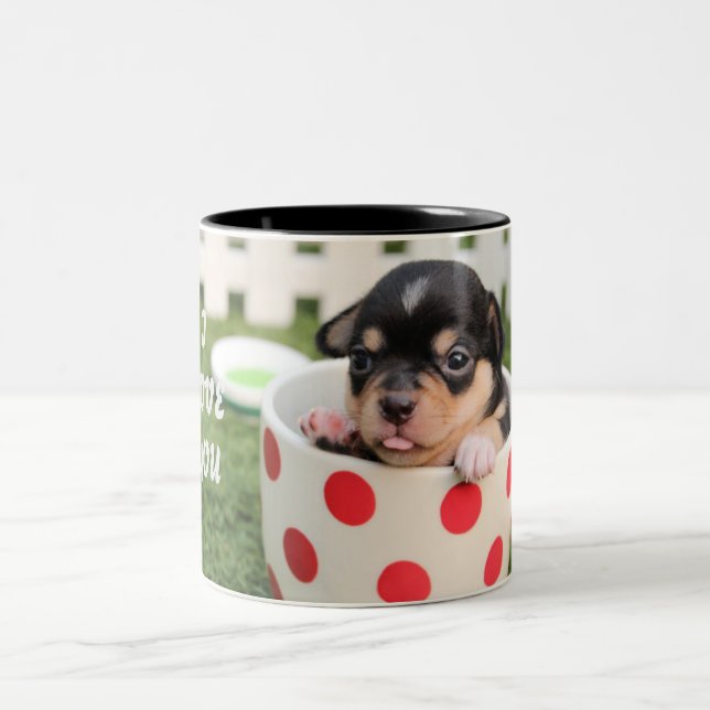 De Café Em Dois Tons Cachorro Corinto na caneca (Centro)