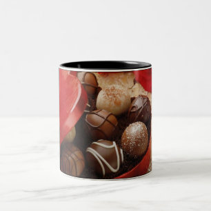 De Café Em Dois Tons Caixa da caneca dos chocolates