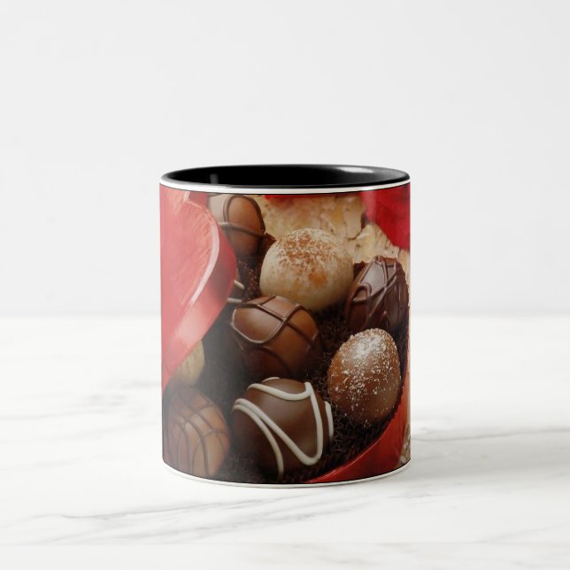 De Café Em Dois Tons Caixa da caneca dos chocolates (Centro)
