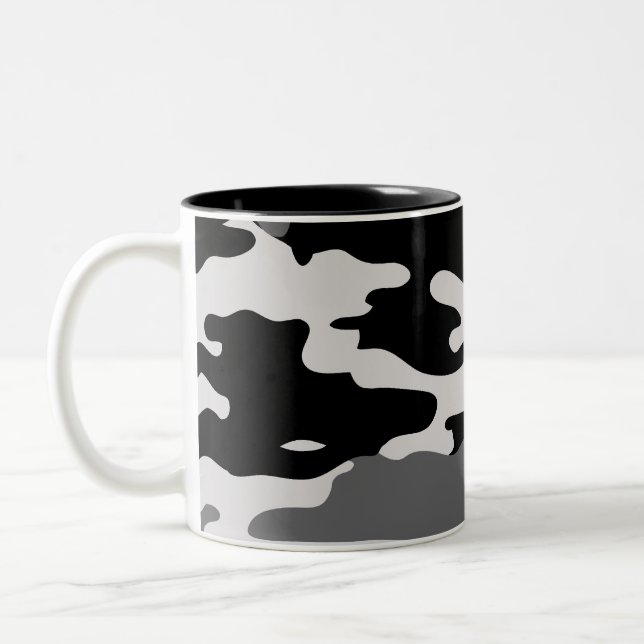 DE CAFÉ EM DOIS TONS CAMO PRETOS - CANECA (Esquerda)