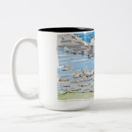 De Café Em Dois Tons Caneca