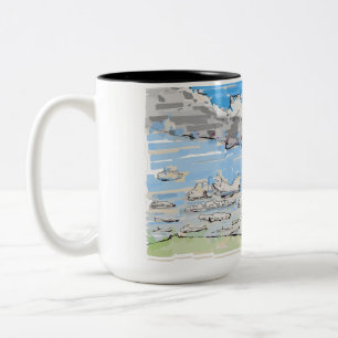 De Café Em Dois Tons Caneca