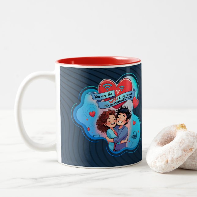 De Café Em Dois Tons Caneca (Com Donut)