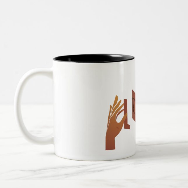 De Café Em Dois Tons Caneca (Esquerda)