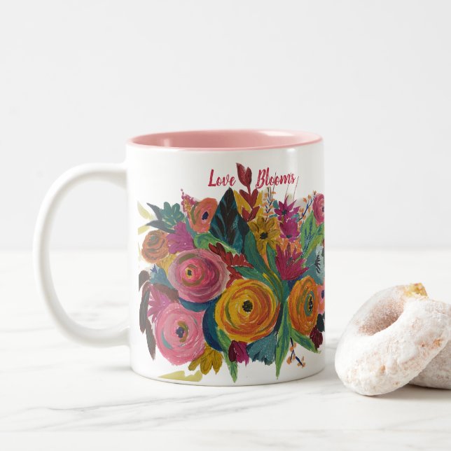 De Café Em Dois Tons Caneca (Com Donut)
