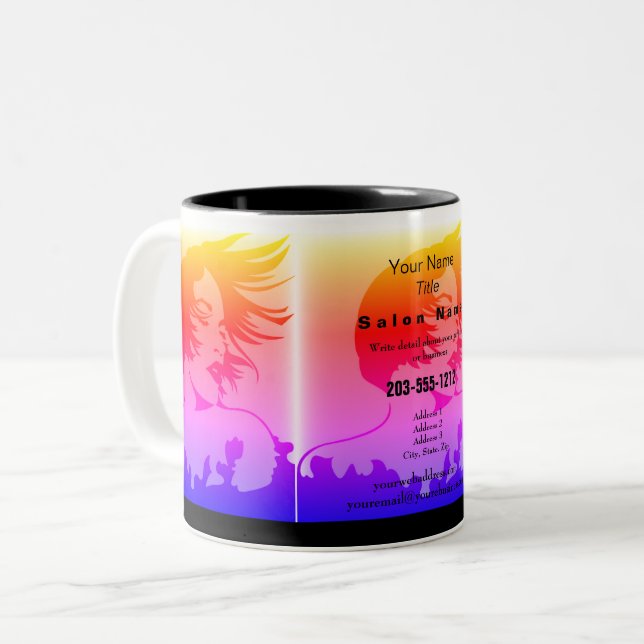 De Café Em Dois Tons caneca (Frente Esquerda)