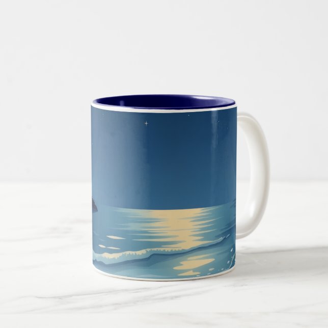 De Café Em Dois Tons Caneca (Frente Esquerda)