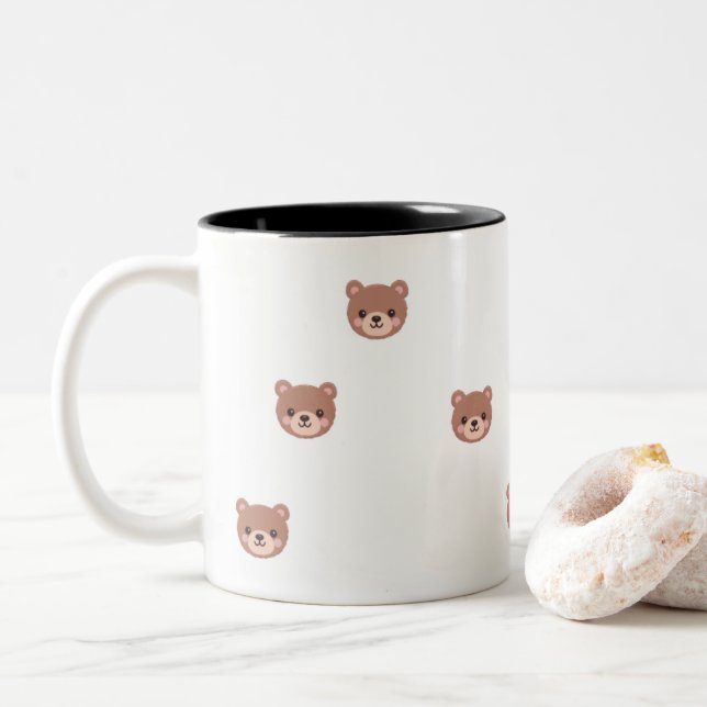De Café Em Dois Tons Caneca (Com Donut)