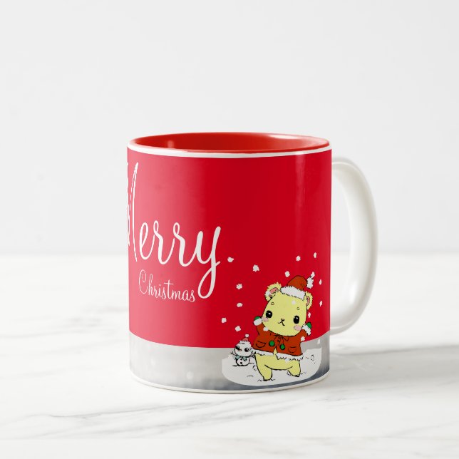 De Café Em Dois Tons Caneca (Frente Esquerda)