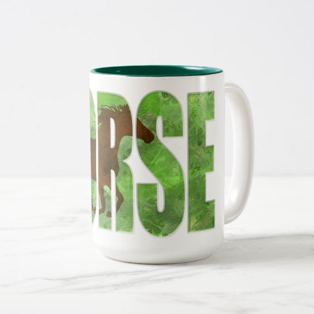 De Café Em Dois Tons caneca (Frente Esquerda)