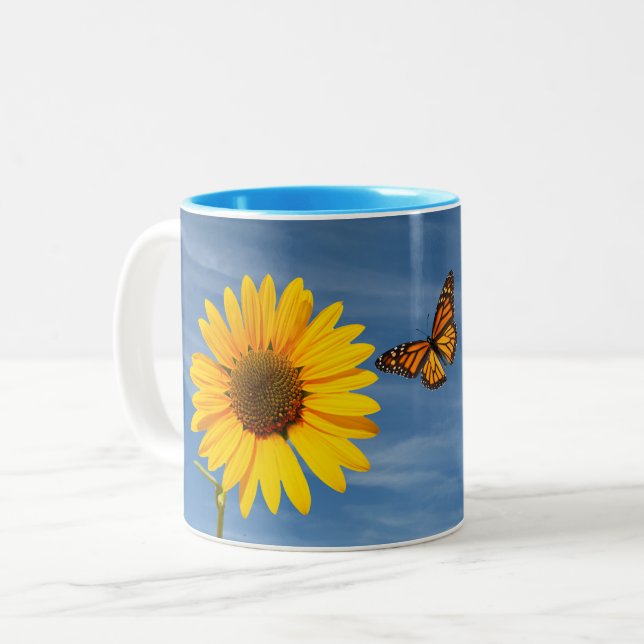 De Café Em Dois Tons Caneca (Frente Esquerda)