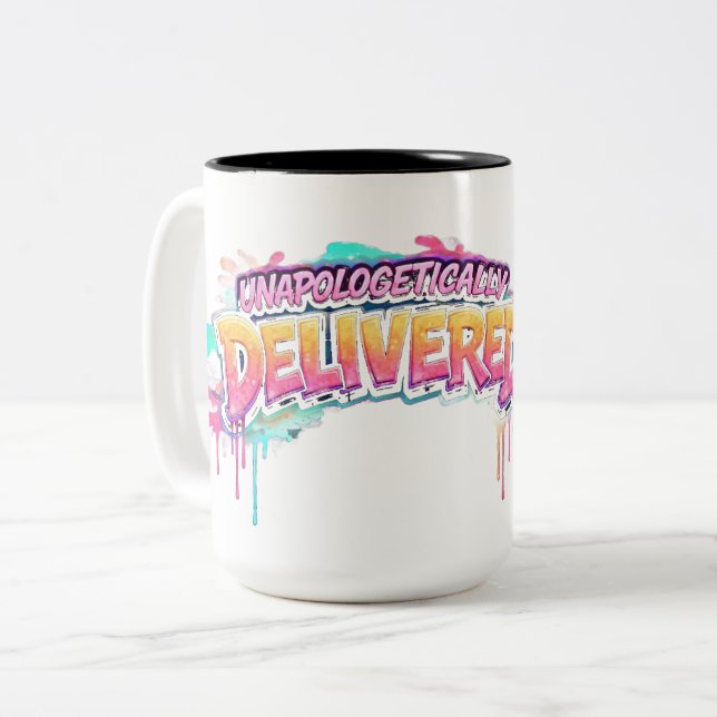 De Café Em Dois Tons Caneca (Frente Esquerda)