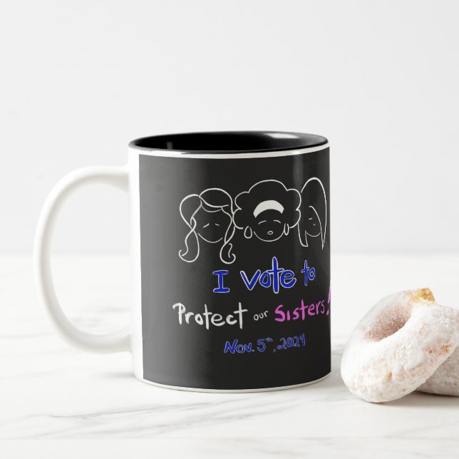 De Café Em Dois Tons Caneca (Com Donut)