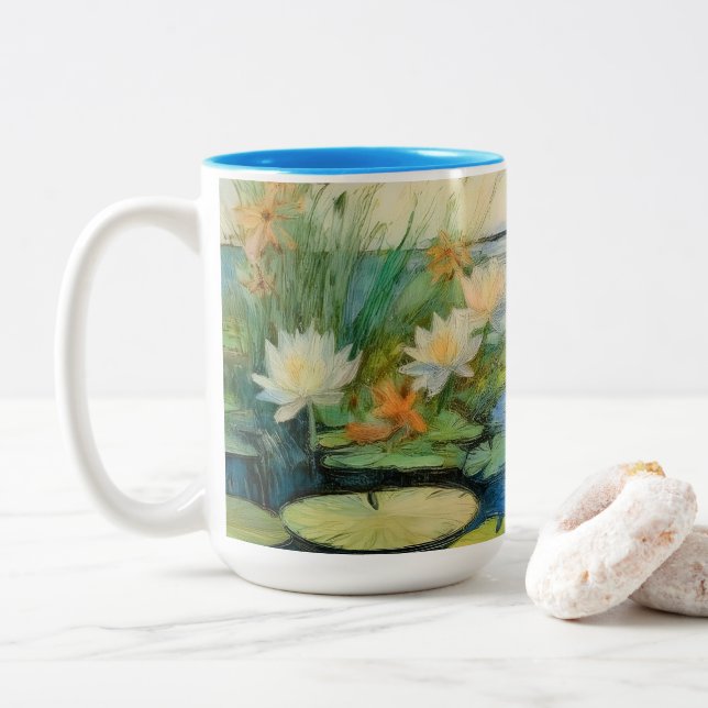 De Café Em Dois Tons Caneca (Com Donut)