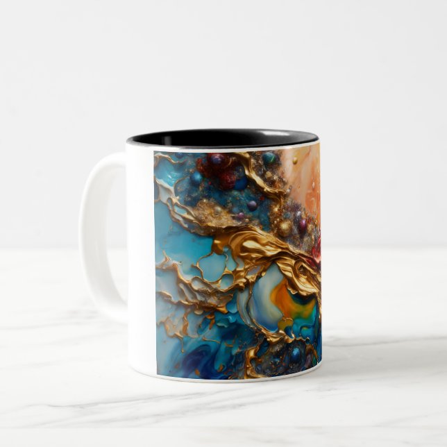 De Café Em Dois Tons caneca (Frente Esquerda)