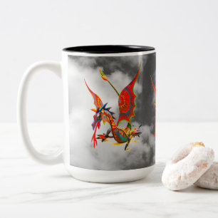 De Café Em Dois Tons Caneca - 0110 - Dragão Vermelho