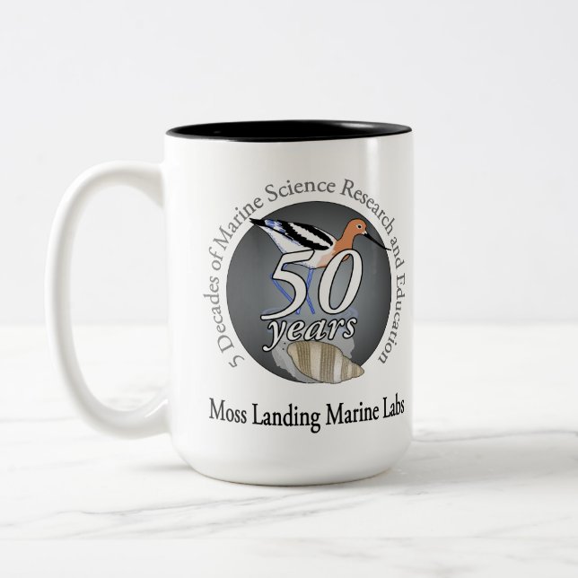 De Café Em Dois Tons Caneca (15 onças): o dois-tom, pássaro/inverte (Esquerda)