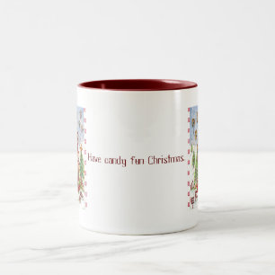 De Café Em Dois Tons Caneca 15oz do Natal