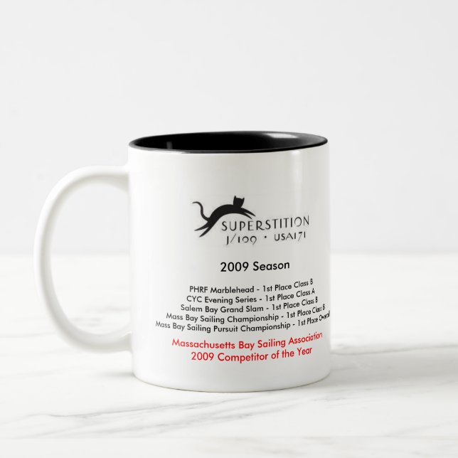 De Café Em Dois Tons Caneca 2009 da superstição (Esquerda)