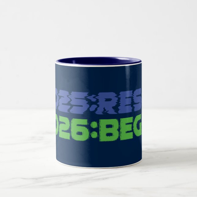 De Café Em Dois Tons Caneca 2025:RESET/2026:BEGIN (Centro)