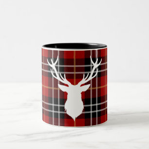 DE CAFÉ EM DOIS TONS CANECA À MODA VERMELHA DO DOIS-TOM DA XADREZ