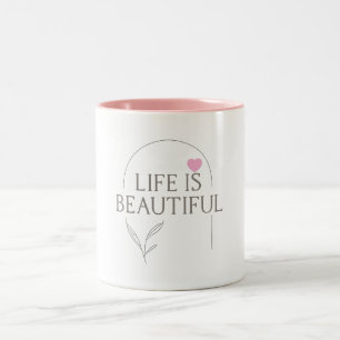 De Café Em Dois Tons Caneca - A Vida é Bonita